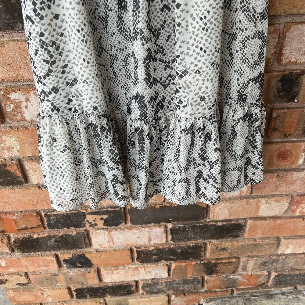 J Crew Cinched Waist Snakeskin Print Dress size Small